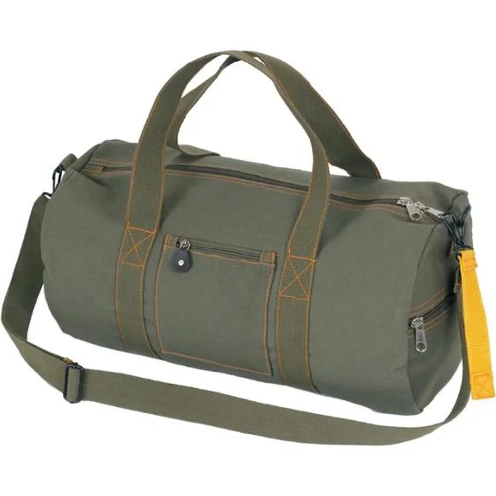 Canvas Equipment Duffle Bag – Travel & Gym Bag with Heavyweight Cotton
